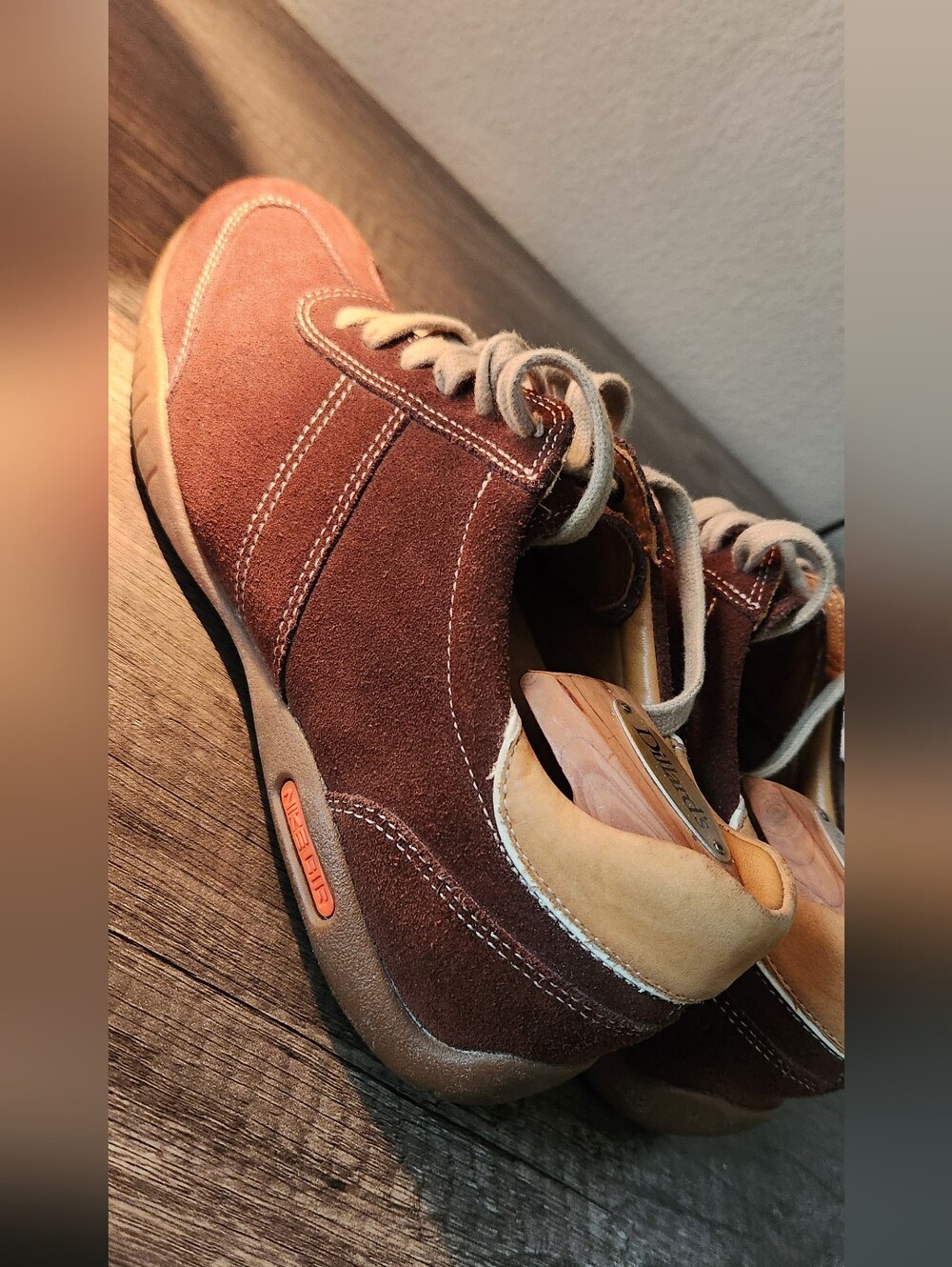 Cole Haan Men's Brown Suede Casual Lace-Up NIKE AIR Sneakers - Picture 5 of 11